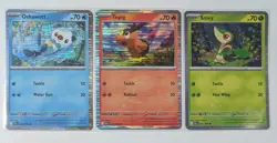 Snivy Tepig Oshawott Holo Promo Set Black Bolt & White Flare Pokemon TCG - Image 1