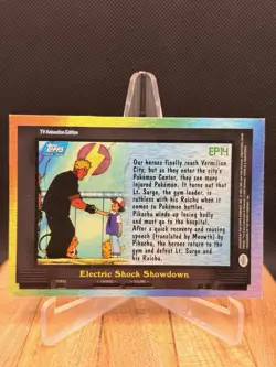 Pokemon Topps TV Animation Edition EP14 Electric Shock Showdown LP Blue Logo - Image 2