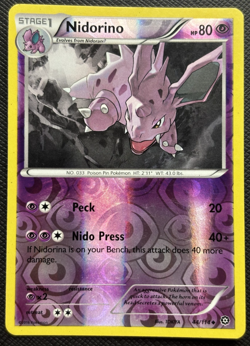 Nidorino 44/114 Steam Siege Reverse Holo LP Pokemon 2016 - Image 1