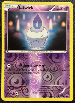 Litwick 48/114 Steam Siege Reverse Holo LP Pokemon 2016 - Image 1