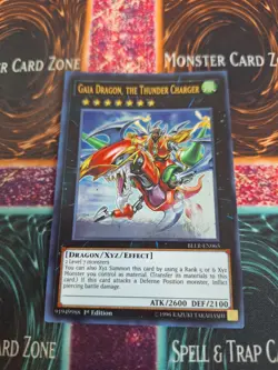Yugioh Gaia Dragon, the Thunder Charger BLLR-EN065 Ultra Rare 1st Edition NM - Image 1
