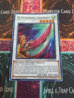 Yugioh Hi-Speedroid Chanbara SHVA-EN051 Super Rare 1st Edition Near Mint - Image 1