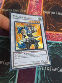 Yugioh X-Saber Wayne 5DS3-EN042 Super Rare 1st Edition Near Mint - Image 2