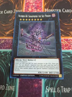 Yugioh Number 68: Sanaphond the Sky Prison CT14-EN008 Super Rare Limited NM - Image 1