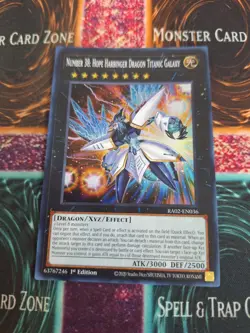 Yugioh Number 38: Hope Harbinger Dragon Titanic Galaxy RA02-EN036 Super 1st NM - Image 1