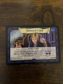 Harry Potter CCG Base Set Card 78/116 Borrowed Wand TCG trading card - Image 1