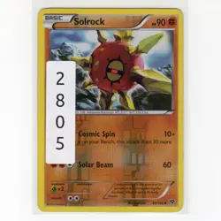 Pokemon TCG Solrock 64/146 XY Base Set Reverse Holo Uncommon Card EN-DMG 2014 - Image 3