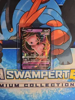 Pokemon TCG Fusion Strike Mew V Ultra Rare Holo Card 113/264 - Image 1