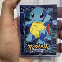 SQUIRTLE - # 07 - TOPPS SERIES E7 OF 12 BLUE LOGO Pokemon Card LP TCG Non Holo - Image 1