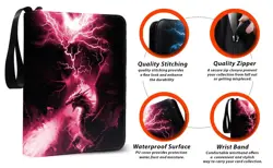 Trading Card Binder 9 Pocket, Card Collection Binder Book, Card Binder with S... - Image 3