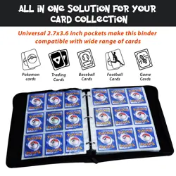 Trading Card Binder 9 Pocket, Card Collection Binder Book, Card Binder with S... - Image 5