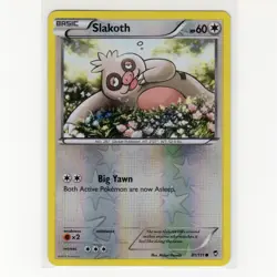 Pokemon TCG Slakoth 81/111 XY Furious Fists Reverse Holo Common Card EN-LP 2014 - Image 1