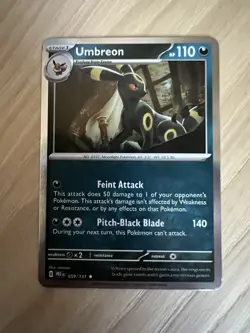 Umbreon Nachtara Prismatische Entwicklungen Pokemon Card 59/131 Holo Rare Eevee - Image 1