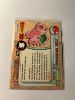 Nidoran #32 Foil Holo Card - Pokemon Topps TV Animation Black Logo LP - Image 2