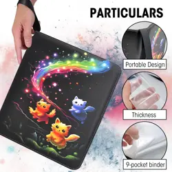 Card Binder for Trading Cards | 9 Pocket with 50 Sleeves up to 900 Cards | Ho... - Image 5