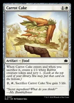 Carrot Cake, Bloomburrow, MTG, Common Card, 0007 - Image 1