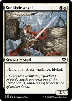 Sunblade Angel, Commander Masters, MTG, Common Card, 0061 - Image 1
