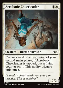 Acrobatic Cheerleader, Duskmourn: House of Horrors, MTG, Common Card, 0001 - Image 1
