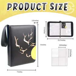 Card Binder 9-Pockets, 900 Pockets Card Holder with 50 Removable Sleeves, Tra... - Image 2