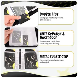 Card Binder 9-Pockets, 900 Pockets Card Holder with 50 Removable Sleeves, Tra... - Image 5