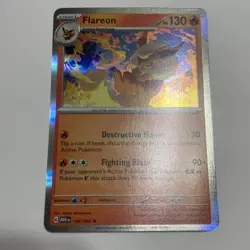 Pokemon Flareon 136/165 Holo Scarlet Violet 151 Card NM - Image 2