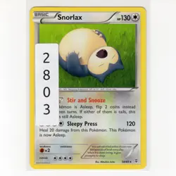 Pokemon TCG Snorlax 58/83 XY Generations Regular Rare Card EN-LP 2016 - Image 3
