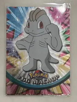 Pokemon Topps Machop #66 TV Animation Edition Black Foil MISPRINT BOTTOM CARD - Image 3