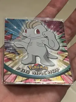 Pokemon Topps Machop #66 TV Animation Edition Black Foil MISPRINT BOTTOM CARD - Image 4
