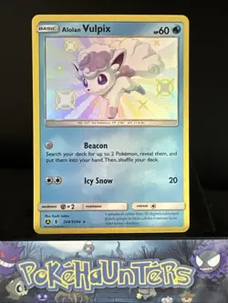 Pokemon Card Alolan Vulpix SV8/SV94 Hidden Fates Baby Shiny Near Mint - Image 1