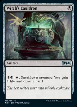 Witch's Cauldron -Foil Medium Play MTG Magic 2021 Core Set - Image 1