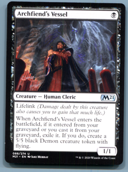MTG Archfiend's Vessel Core Set 2021 #88 M21 Uncommon - Image 1