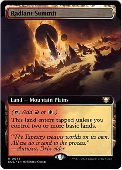 MTG Edge Of Eternities Radiant Summit Commander Extended Art (Rare) - Image 1