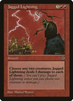 MTG - Jagged Lightning - Portal Second Age - X1 - (NM) - - Image 1