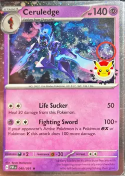 Ceruledge 040/091 - Pokemon Day 2024 Sealed Promo Holo Swirl 🌀 Pokemon TCG - Image 1