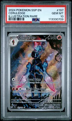 PSA 10 Gem Mint Pokemon 197/191 Ceruledge IR Alt Art SSPen Illustration Rare - Image 1