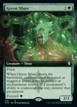 1 x Green Slime - Extended Art - Commander Legends: Battle for Baldur's Gate - N - Image 1
