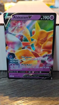 ALAKAZAM V Black Star Promo POKEMON Full-Art Holo 2021 Trading Card SWSH083 - Image 1