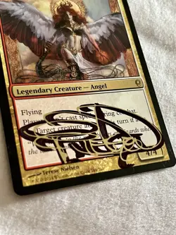 **Basandra, Battle Seraph Artist Signed “Gold” Terese Nielsen** Conspiracy MTG - Image 3