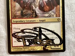 **Basandra, Battle Seraph Artist Signed “Gold” Terese Nielsen** Conspiracy MTG - Image 4