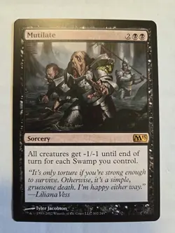 2013 Wizard Coast Magic The Gathering Base Set Mutilate 102 Game Card - Image 1