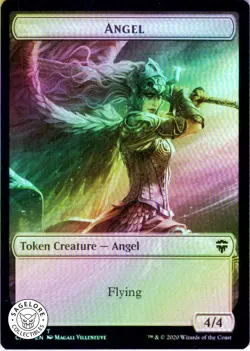 MTG Angel - Elf Warrior Token (1 // 8) | NM Foil | Commander Legends (CMR) - Image 1