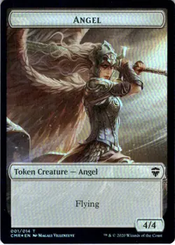 MTG Angel - Elf Warrior Token (1 // 8) | NM Foil | Commander Legends (CMR) - Image 2