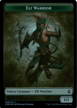 MTG Angel - Elf Warrior Token (1 // 8) | NM Foil | Commander Legends (CMR) - Image 3