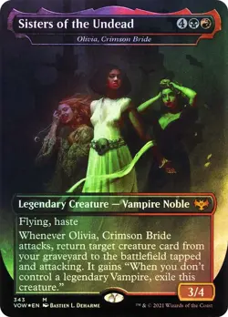 Sisters of the Undead - Foil Innistrad Crimson Vow Mythic Rare MtG TCG Card #343 - Image 1
