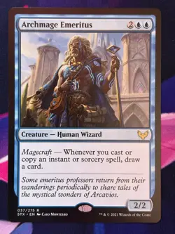 Magic the Gathering MTG ARCHMAGE EMERITUS STX 037/275 RARE School of Mages - Image 1