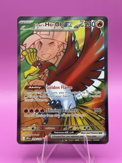 Pokemon TCG S&V Destined Rivals Ethan's Ho-Oh ex 209/182 Ultra Rare NM - Image 1