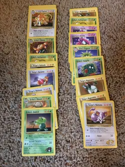 Lot of 10 random Gym Heroes Pokemon Cards - Image 1
