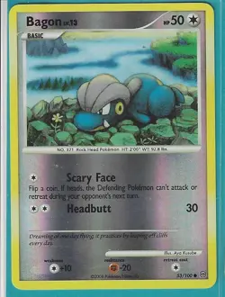 Pokemon Stormfront "Bagon" 53/100 Reverse Holo X1 - Image 1