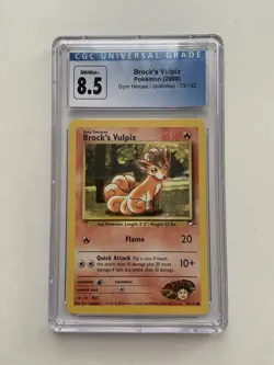 Brock’s Vulpix 73/132 Graded CGC 8.5 Pokemon 2000 Gym Heroes Unlimited Card - Image 1