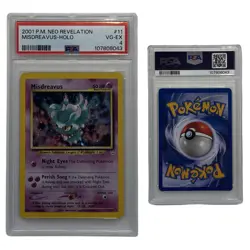 2001 POKEMON NEO REVELATION DOUBLE HOLO ERR #11 MISDREAVUS-HOLO PSA VG-EX 4 - Image 1
